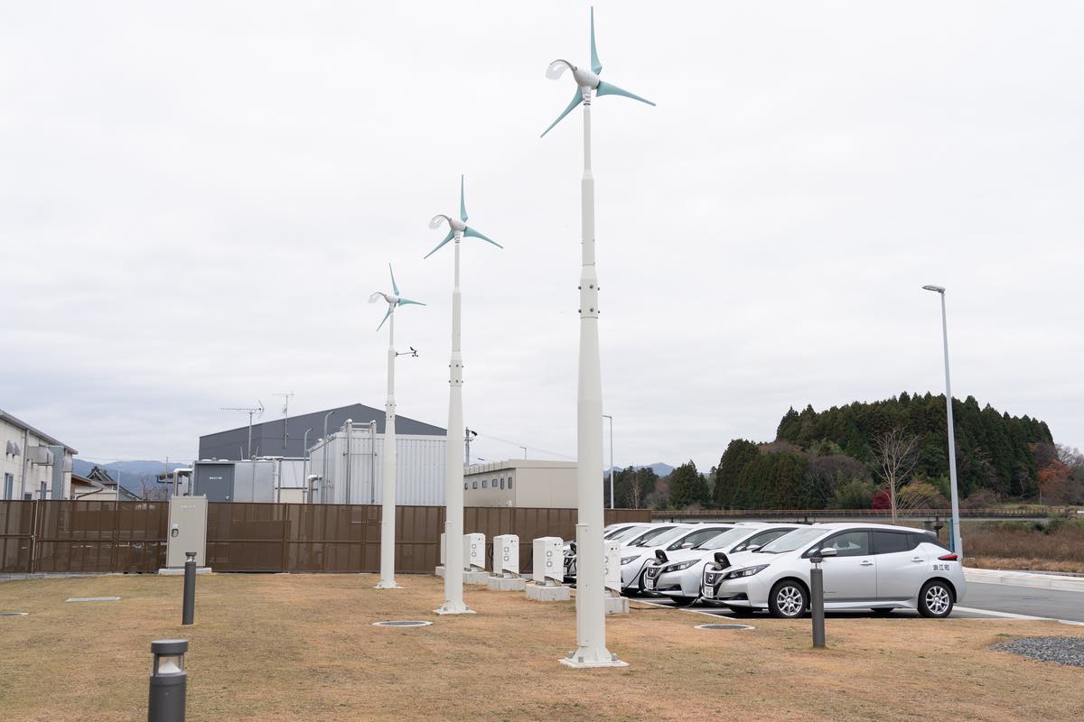 日産が福島県浪江町で実施した、EVの充放電制御技術を用いたエネルギー利活用の検証