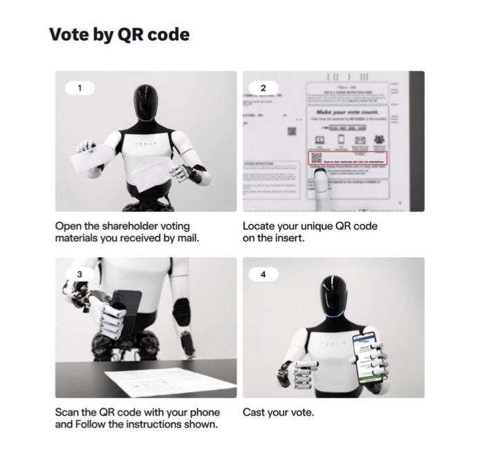 テスラが公開したオプティマスによる投票方法のマニュアル