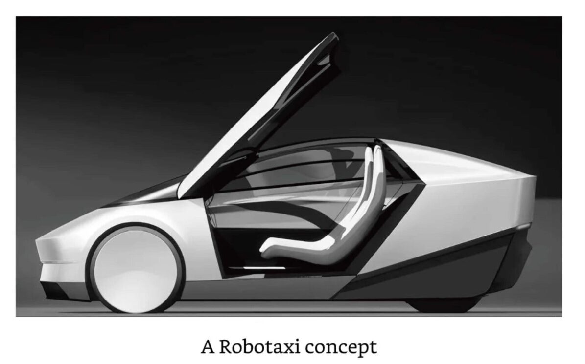 テスラが投入予定と噂のロボタクシーのデザインコンセプト