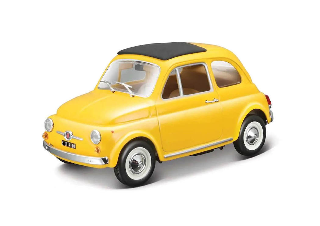 1/24サイズ　FIAT 500F 1995 イエローミニカーも装備品