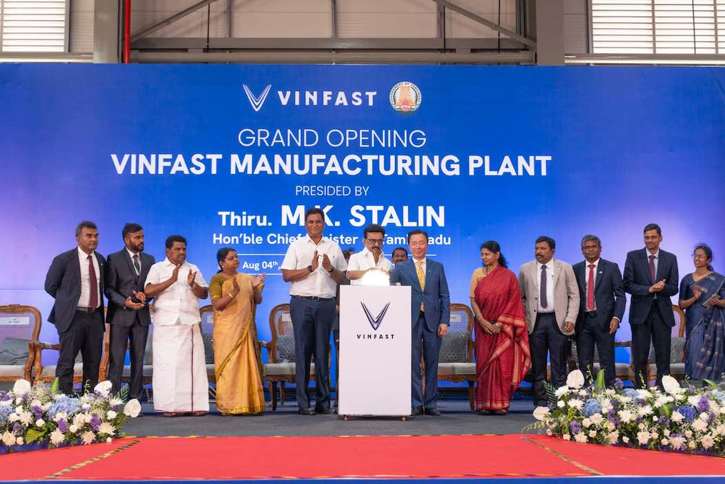 ビンファストは、インド南部にEV組立工場を開設
