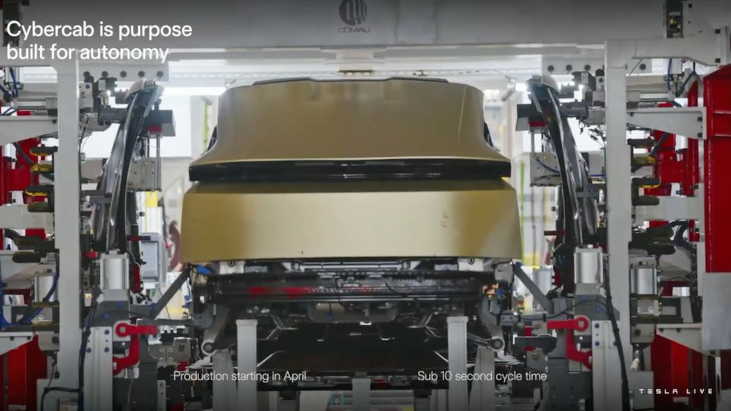 ギガ・テキサスではサイバーキャブの量産準備が進行中（クレジット：テスラ）