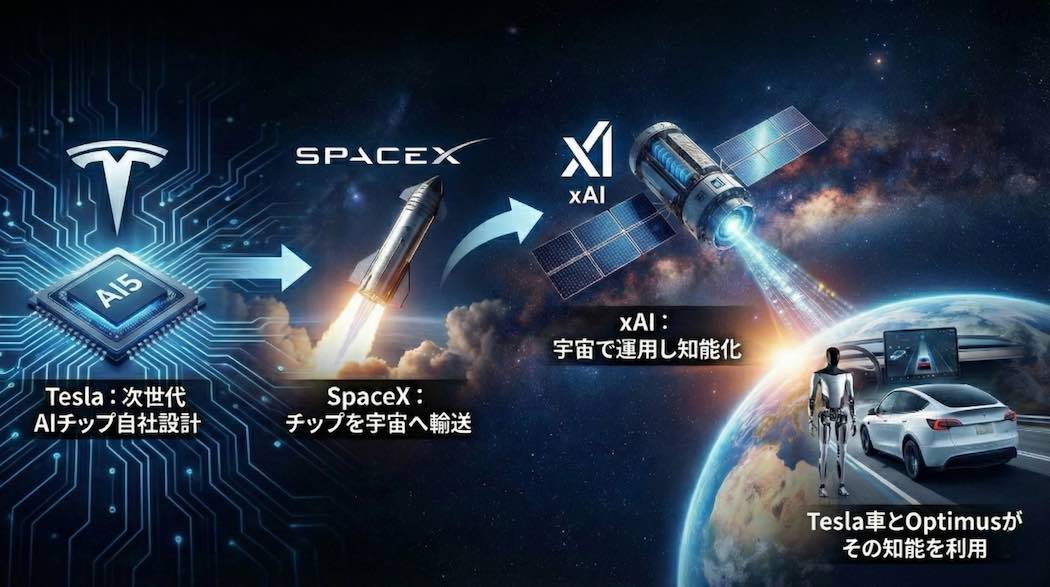 イーロン帝国の真骨頂はグループ間シナジーにある(出典:筆者作成)