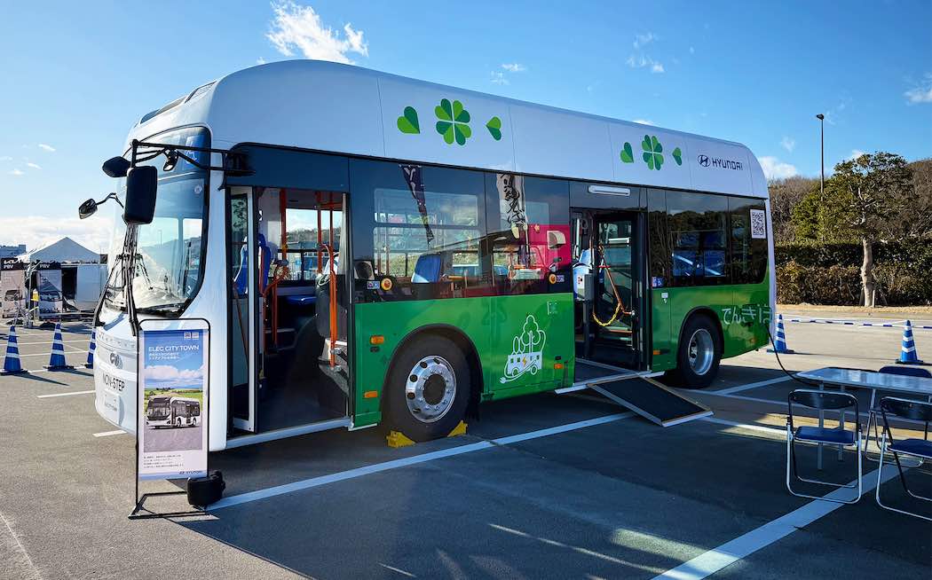 ヒョンデ・モビリティ・ジャパンが提供した中型EVバス「エレク・シティ・タウン」