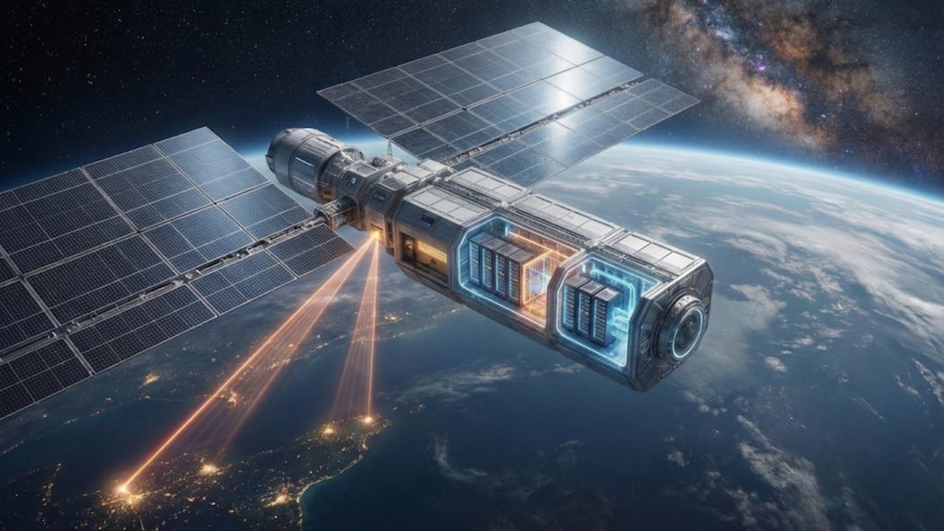 　AI宇宙データセンターのイメージ（出典：筆者作成）