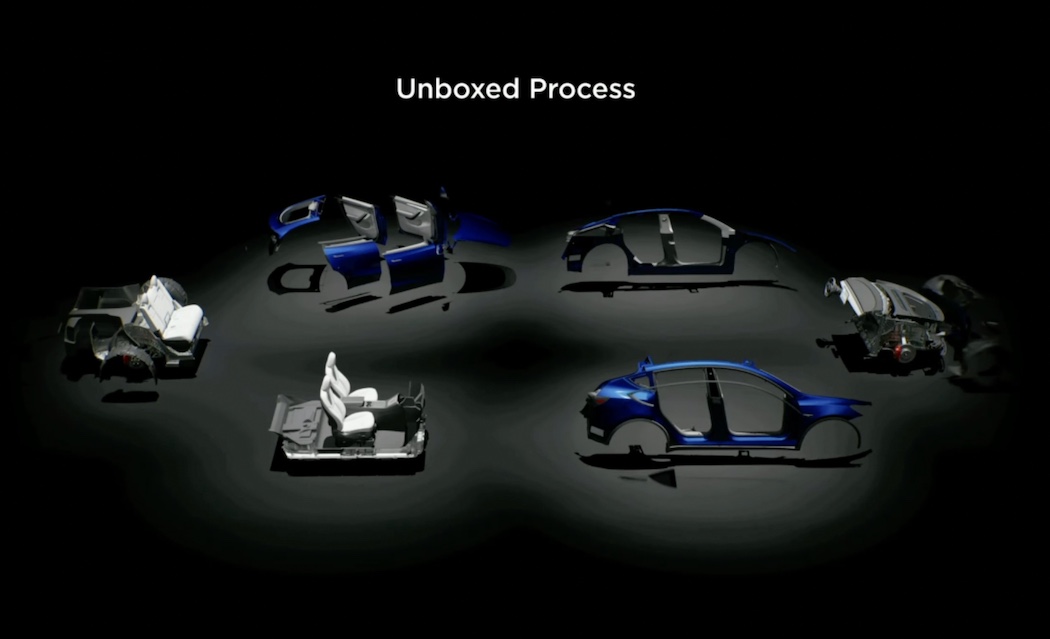 3万ドル以下を可能にする生産革新、アンボックス製造（クレジット：テスラ）