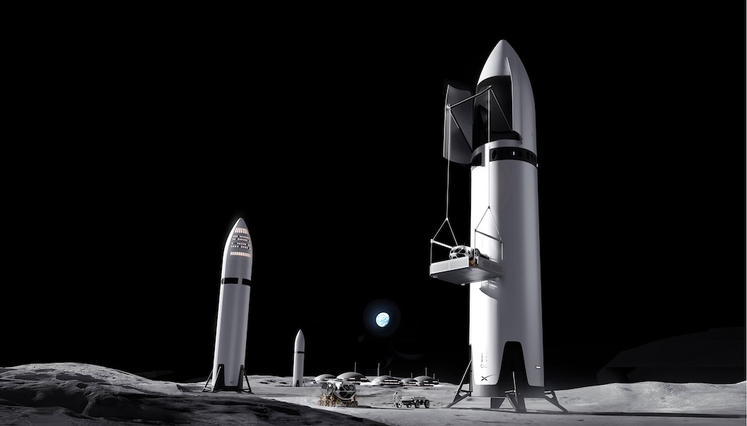 スペースXによって2028年に開始される予定の月探査ミッション（写真：スペースX公式HPより）