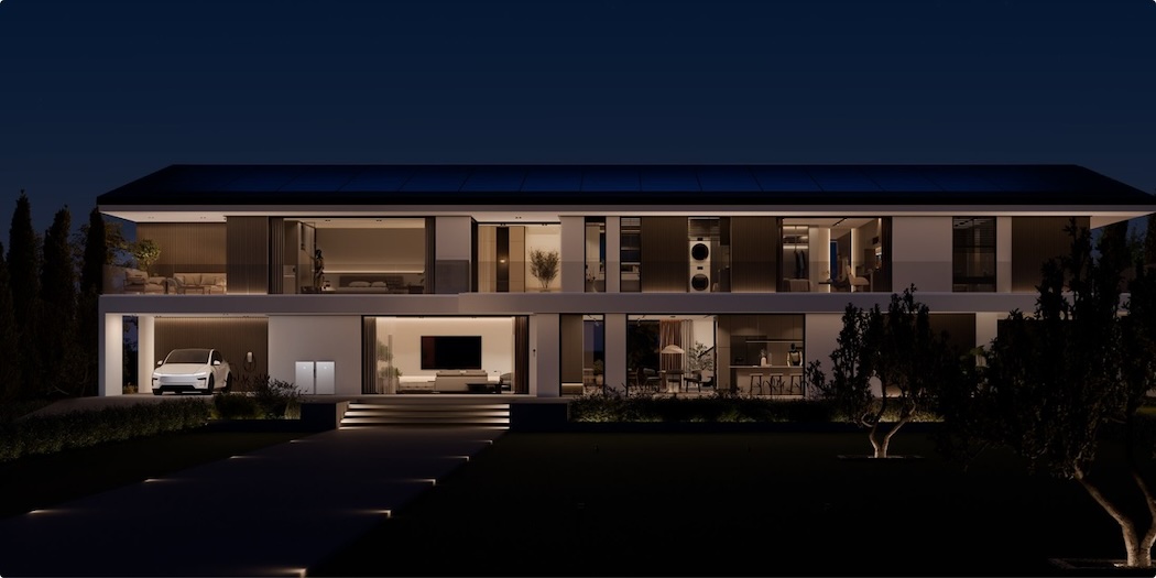蓄電池に電気をためることで夜の時間帯に活用できる（写真提供元：Tesla, Inc. ）